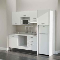 Kitchenette équipée K37L : 240 cm avec plan monobloc 