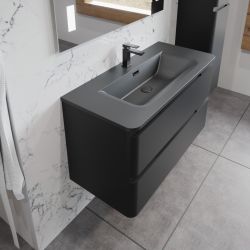 Ensemble PEARL 100 cm caisson avec plan vasque