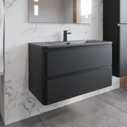 Ensemble PEARL 100 cm caisson avec plan vasque