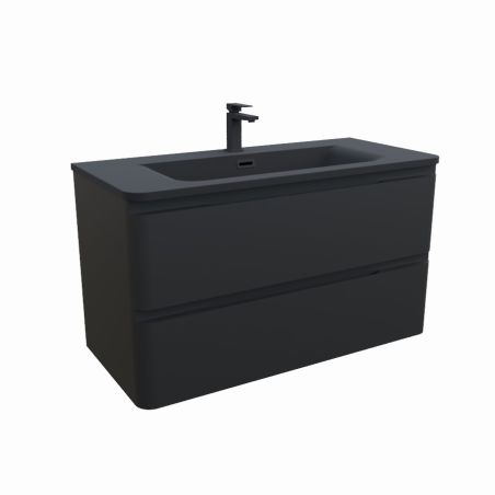 Ensemble PEARL 100 cm caisson avec plan vasque