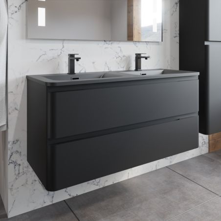 Ensemble PEARL 120 cm avec plan double vasque