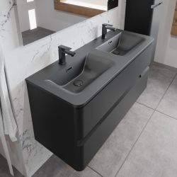 Ensemble PEARL 120 cm avec plan double vasque