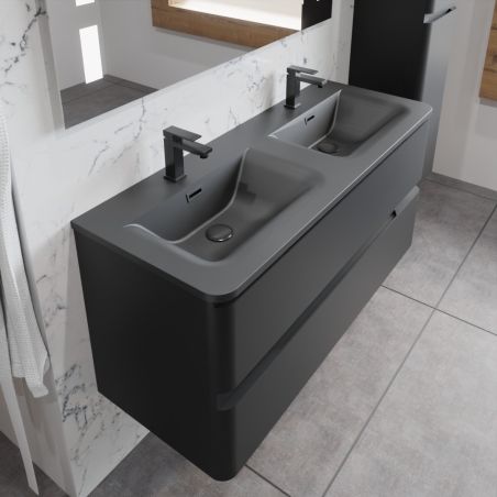 Ensemble PEARL 120 cm avec plan double vasque