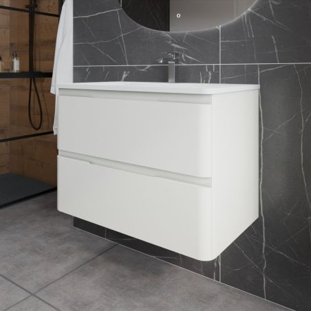 Ensemble IVORY 80 cm caisson avec plan vasque