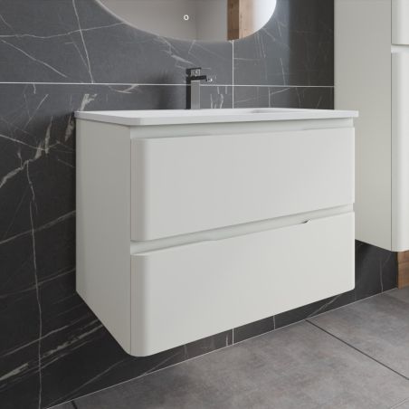 Ensemble IVORY 80 cm caisson avec plan vasque