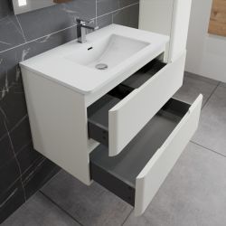 Ensemble IVORY 80 cm caisson avec plan vasque