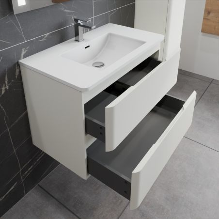 Ensemble IVORY 80 cm caisson avec plan vasque