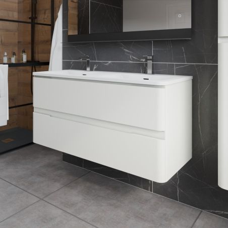 Ensemble IVORY 120 cm avec plan double vasque