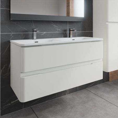 Ensemble IVORY 120 cm avec plan double vasque