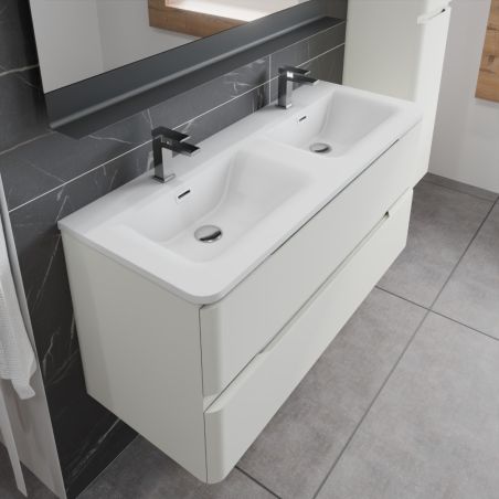 Ensemble IVORY 120 cm avec plan double vasque