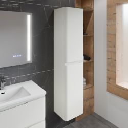 Armoire colonne de salle de bain IVORY blanc mat
