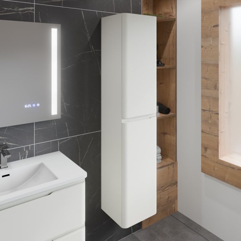 Armoire colonne de salle de bain IVORY blanc mat Armoire colonne de salle de bain IVORY blanc mat