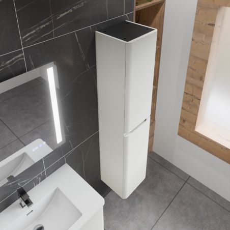 Armoire colonne de salle de bain IVORY blanc mat