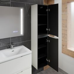 Armoire colonne de salle de bain IVORY blanc mat