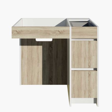 Caisson salle de bain PMR ANDY PLUS 90 cm - pour plan vasque déportée à gauche