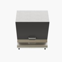Meuble sur hotte - 60 cm - Porte coloris noir mat