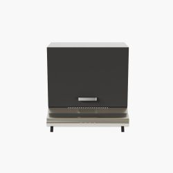 Meuble sur hotte - 60 cm - Porte coloris noir mat