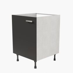 Meuble sous évier - 60 cm - Porte coloris noire