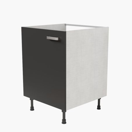 Meuble sous évier - 60 cm - Porte coloris noire