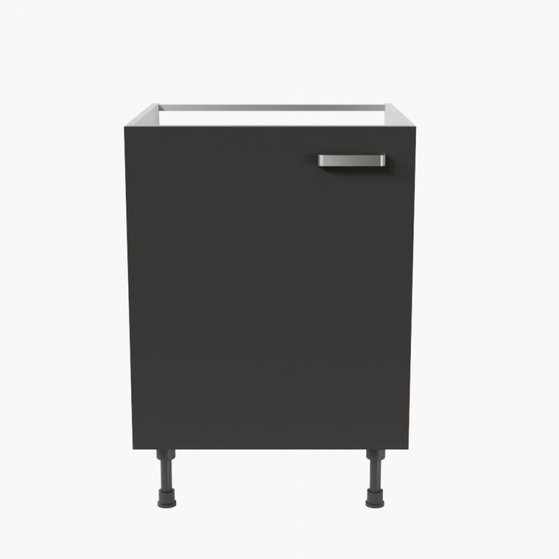 Meuble sous évier - 60 cm - Porte coloris noire