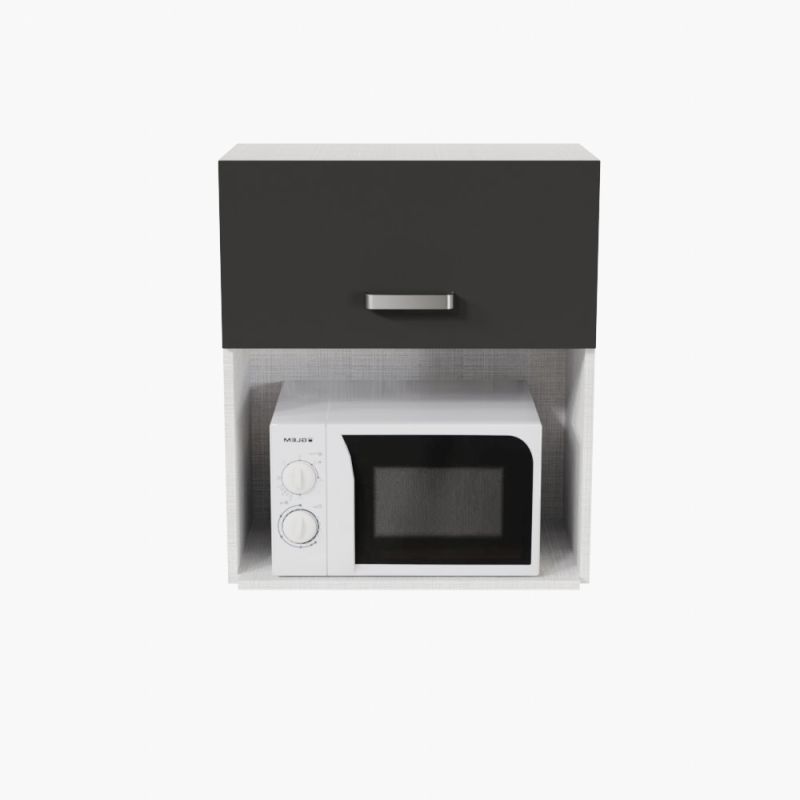Meuble micro-ondes - 60 cm - Porte coloris noire
