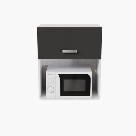 Meuble micro-ondes - 60 cm - Porte coloris noire