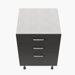Meuble de cuisine bas - Casserolier - 60 cm - Noir