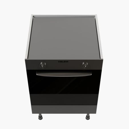 Meuble bas pour four encastrable - 60 cm - façades noire