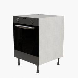 Meuble bas pour four encastrable - 60 cm - façades noire