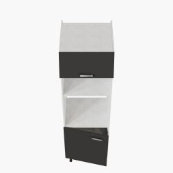 Colonne de rangement - Encastrements four et micro-ondes - noir