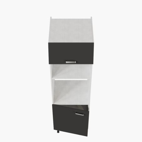 Colonne de rangement - Encastrements four et micro-ondes - noir
