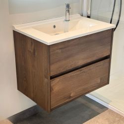 Caisson suspendu ALIXIA 70 cm bois foncé - Créazur FRANCE
