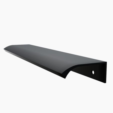 Poignée plate noire pour cuisine - 18 x 4 cm