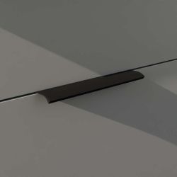Poignée plate noire pour cuisine - 18 x 4 cm