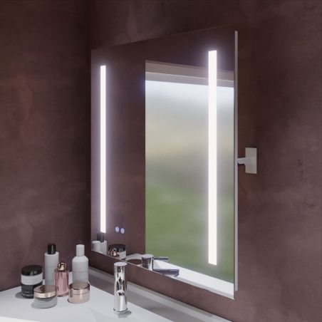 Miroir inclinable avec éclairage LED variable ROTARY - 70 cm x 80 cm