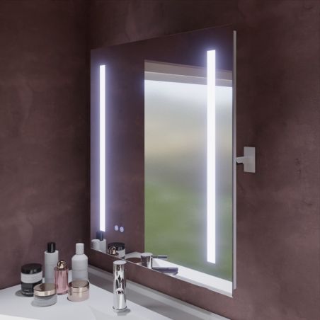Miroir inclinable avec éclairage LED variable ROTARY - 70 cm x 80 cm