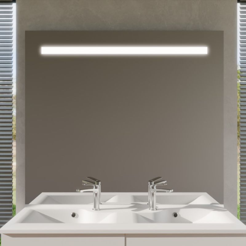 Miroir avec éclairage LED ELEG PLUS - 120 cm x ht105 cm - sans interrupteur Miroir avec éclairage LED ELEG PLUS - 120 cm x ht105 cm - sans interrupteur
