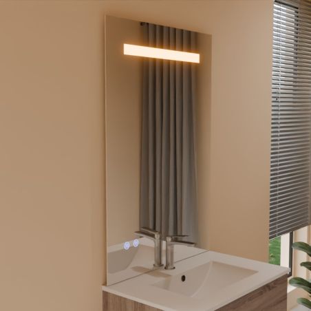 Miroir avec éclairage LED ELEG PLUS - 70 cm x ht105 cm
