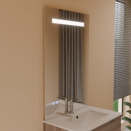Miroir avec éclairage LED ELEG PLUS - 70 cm x ht105 cm