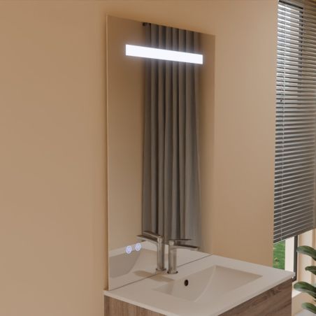 Miroir avec éclairage LED ELEG PLUS - 70 cm x ht105 cm