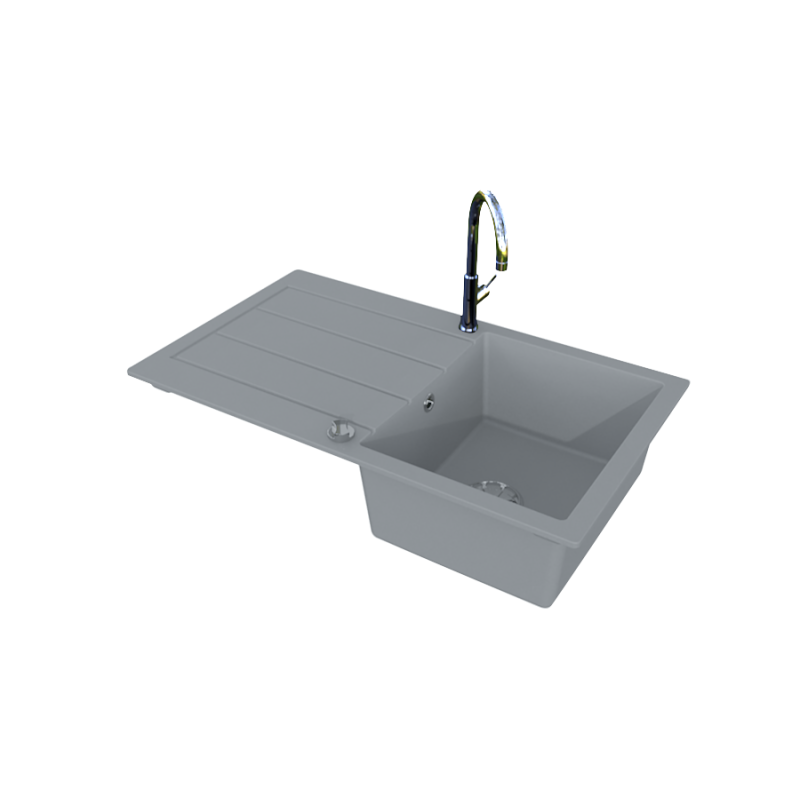 Évier EVISTONE avec 1 bac + égouttoir 86cm - Cromo Évier EVISTONE avec 1 bac + égouttoir 86cm - Cromo