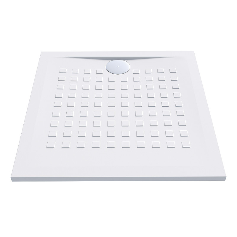 Receveur de douche blanc ultraplat 2.5cm RESISOL - 80x80cm Receveur de douche blanc ultraplat 2.5cm RESISOL - 80x80cm