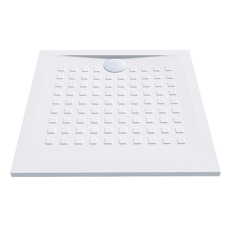 Receveur de douche blanc ultraplat 2.5cm  RESISOL - 80x80cm