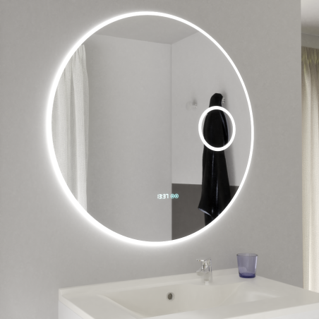 Miroir avec éclairage LED RONDINARA - Diamètre 80 cm 