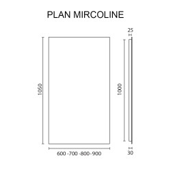Miroir de salle de bain MIRCOLINE - 60 cm x 105 cm