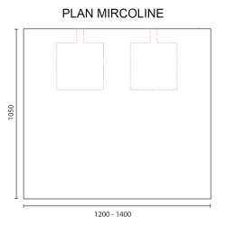 Miroir de salle de bain MIRCOLINE - 140 cm x 105 cm