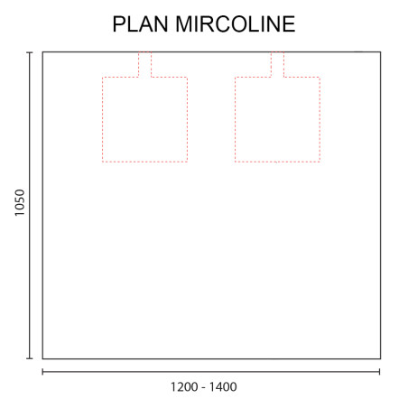 Miroir de salle de bain MIRCOLINE - 140 cm x 105 cm