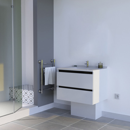 Caisson ARLEQUIN 70 cm avec plan vasque - Coloris au choix