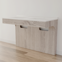 Caisson double vasque ALTEA 120 - Décor cambrian oak