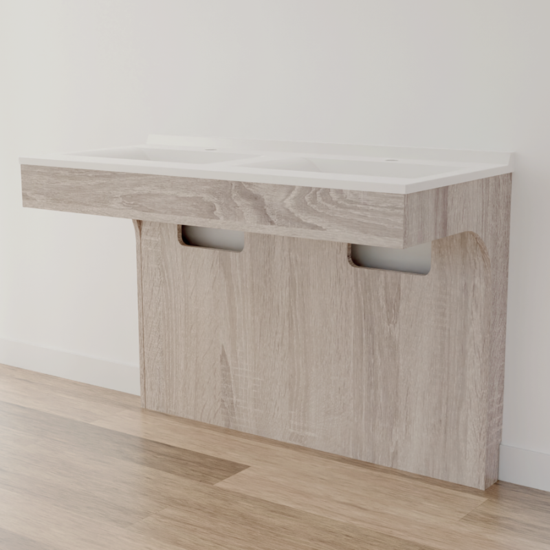 Caisson double vasque ALTEA 120 - Décor cambrian oak Caisson double vasque ALTEA 120 - Décor cambrian oak